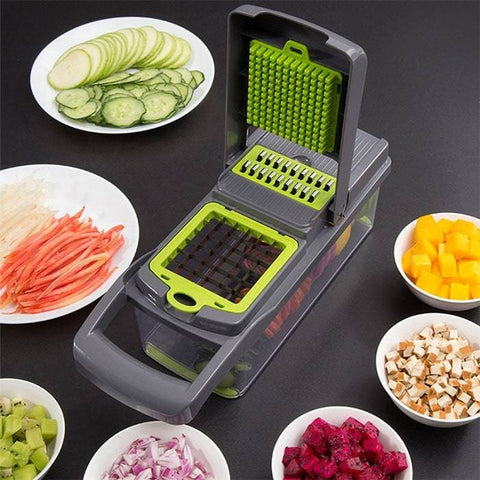 Multifunctional vegetable+fruit cutter slicer chopper