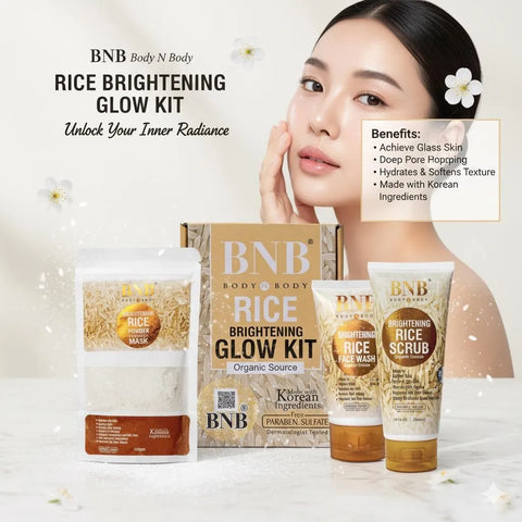 ✨✨BNB Rice [3 in 1] Whitening Brightening Glow Kit | Home Facial For Best Skin for Girls and Women✨✨