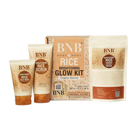 ✨✨BNB Rice [3 in 1] Whitening Brightening Glow Kit | Home Facial For Best Skin for Girls and Women✨✨