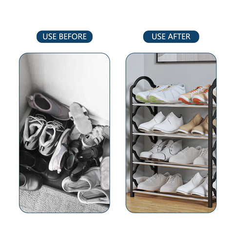 ✨✨✨4 Layer Multipurpose Metal Shelf Rack 🗄️ | Space Saving Storage Organizer for Kitchen, Living & Study Room ✨
